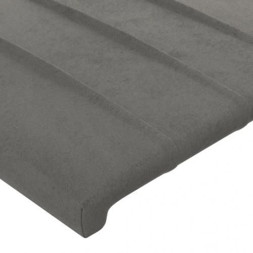 Sengegavl med LED-lys 90 x 5 x 118/128 cm - lysegrå