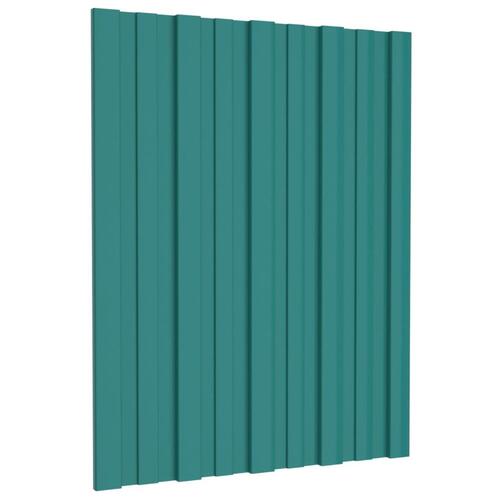 Tagplader 36 stk. 60x45 cm galvaniseret stål grøn