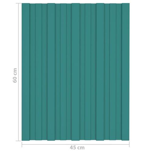 Tagplader 36 stk. 60x45 cm galvaniseret stål grøn