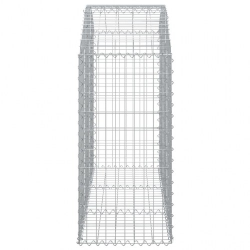 Buet gabionkurv 150 x 50 x 100/120 cm - galvaniseret jern