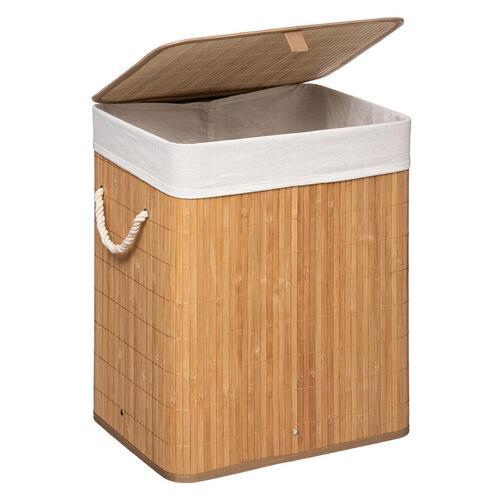 Vasketøjskurv 5five 50 x 41.5 x 30 cm Hvid Bambus