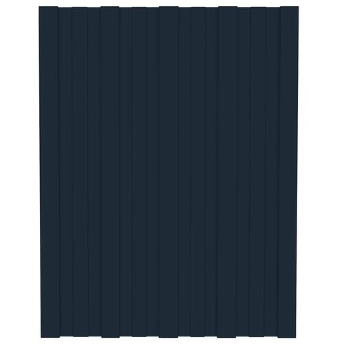 Tagplader 12 stk. 60x45 cm galvaniseret stål antracitgrå