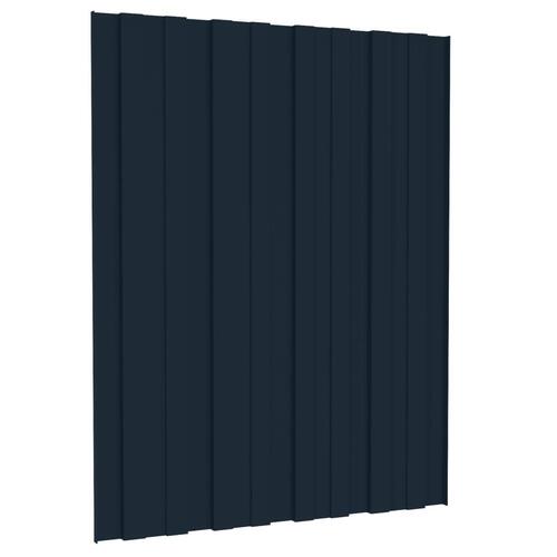 Tagplader 12 stk. 60x45 cm galvaniseret stål antracitgrå