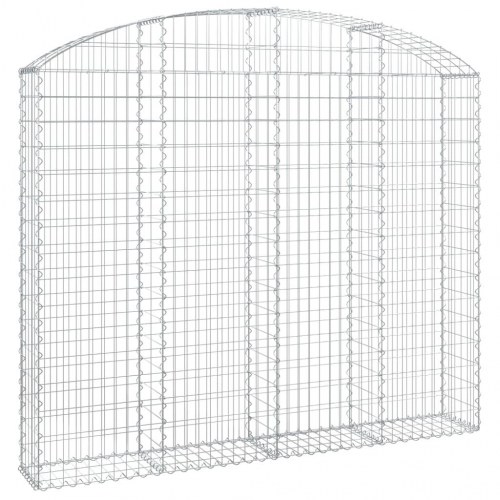 Buet gabionkurv 200x30x160/180 cm galvaniseret jern