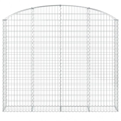Buet gabionkurv 200x30x160/180 cm galvaniseret jern