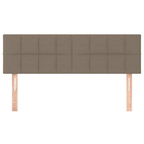 Sengegavl i stof 144 x 5 x 78/88 cm - gråbrun