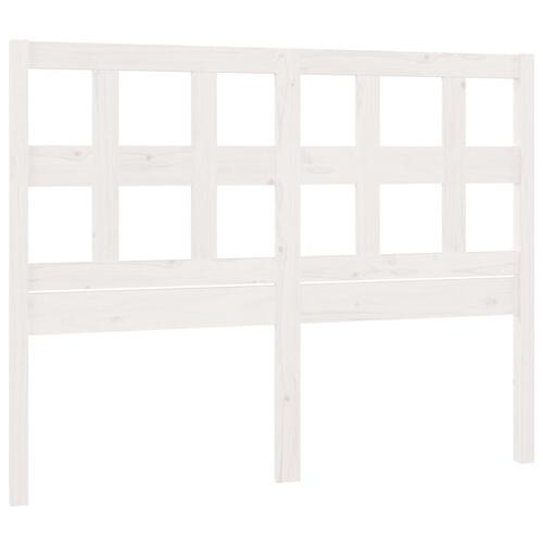 Sengegærde 145,5x4x100 cm massivt fyrretræ hvid