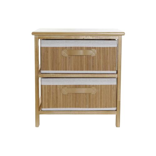 Kommode Natur Bambus Paulonia træ 42 x 32 x 45 cm