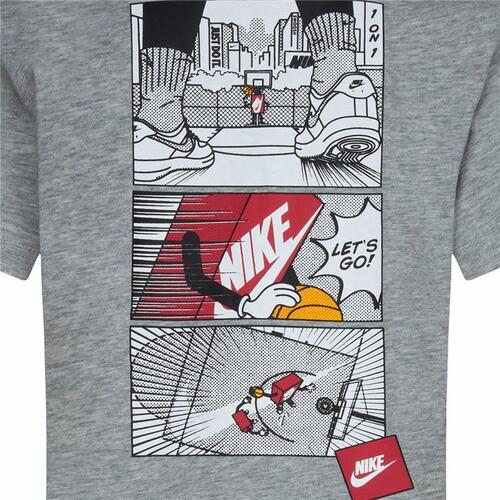 Børne Kortærmet T-shirt Nike Icons Of Play Grå 7 år