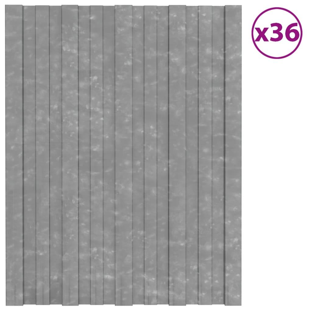 Tagplader 36 stk. 60x45 cm galvaniseret stål sølvfarvet