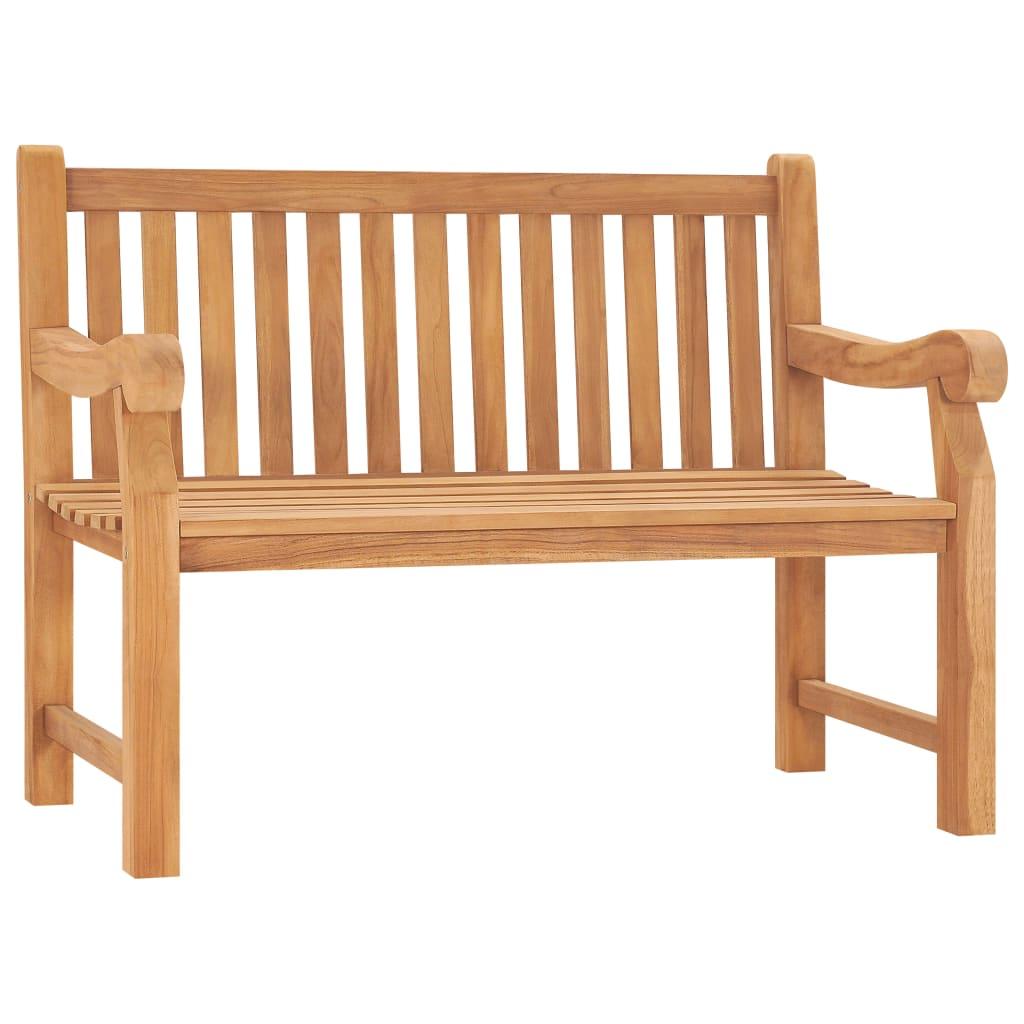 Havebænk 114 cm massivt teaktræ
