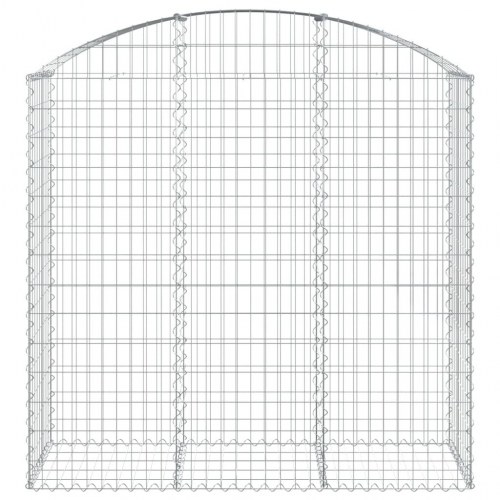 Buet gabionkurv i galvaniseret jern - 150 x 50 x 140/160 cm