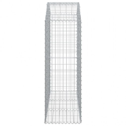 Buet gabionkurv i galvaniseret jern - 150 x 50 x 140/160 cm