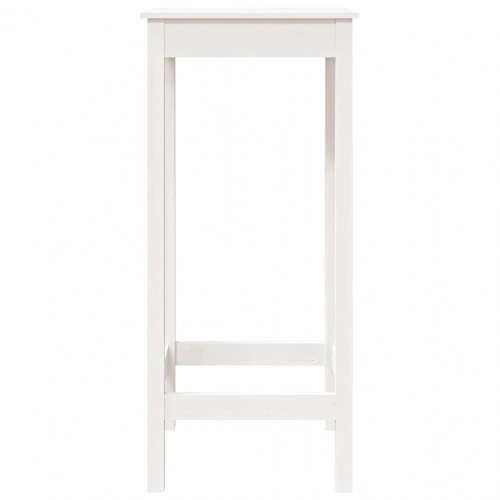 Barbord 50×50×110 cm i massivt fyrretræ - hvid