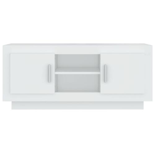 Tv-bord 102x35x45 cm konstrueret træ hvid