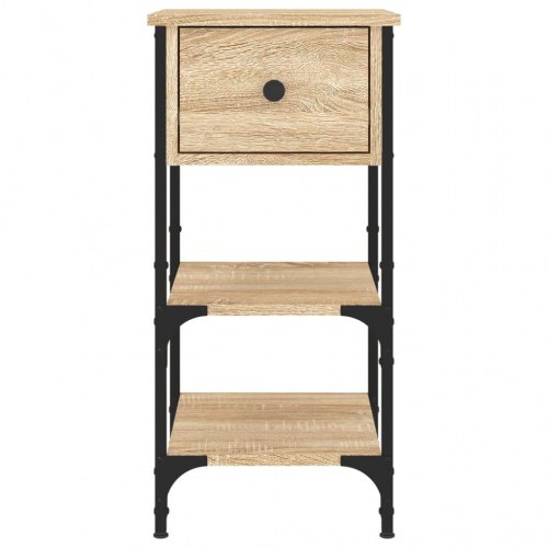 Sengeborde 2 stk. 34x36x70 cm konstrueret træ sonoma-eg