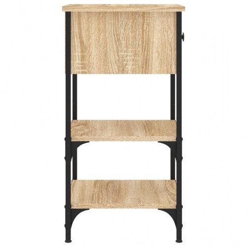 Sengeborde 2 stk. 34x36x70 cm konstrueret træ sonoma-eg