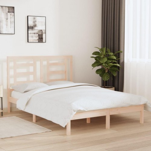 Sengeramme uden madras 140x200 cm massivt fyrretræ