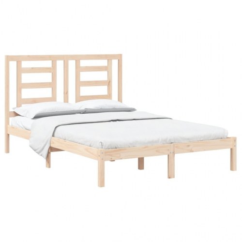 Sengeramme uden madras 140x200 cm massivt fyrretræ
