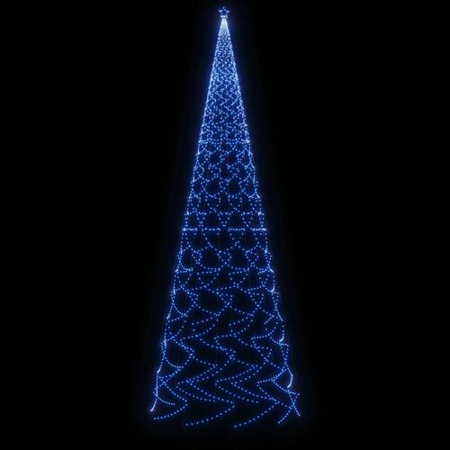 Juletræ med spyd 3000 LED'er 800 cm blåt lys