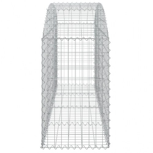 Buet gabionkurv i galvaniseret jern - 200 x 50 x 80/100 cm
