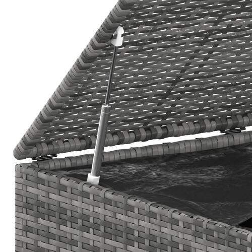 Hyndeboks 194x100x103 cm polyrattan grå