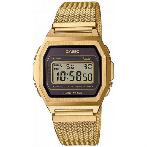 Casio A1000MGA-5EF herreur - guld, digitalt mesh