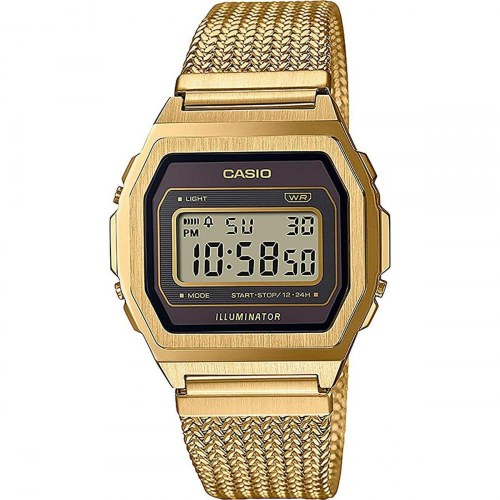 Casio A1000MGA-5EF herreur - guld, digitalt mesh