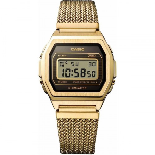 Casio A1000MGA-5EF herreur - guld, digitalt mesh