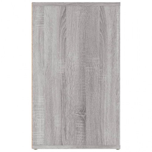 Sengebord med 3 skuffer - 50 × 36 × 60 cm, grå sonoma-eg