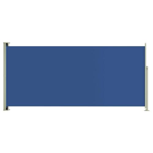 Sammenrullelig sidemarkise til terrassen 140x300 cm blå