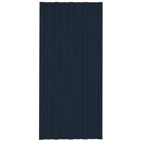 Tagplader 36 stk. 100x45 cm galvaniseret stål antracitgrå