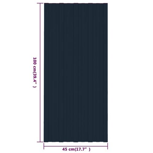 Tagplader 36 stk. 100x45 cm galvaniseret stål antracitgrå