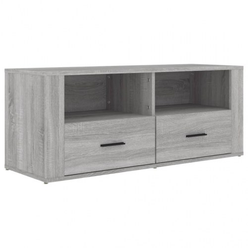 Tv-bord 100x35x40 cm i konstrueret træ - grå sonoma-eg