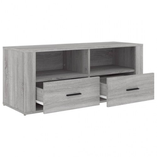 Tv-bord 100x35x40 cm i konstrueret træ - grå sonoma-eg