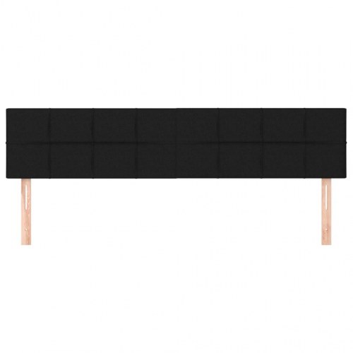 Sengegavl i stof 160 x 5 x 78/88 cm - sort