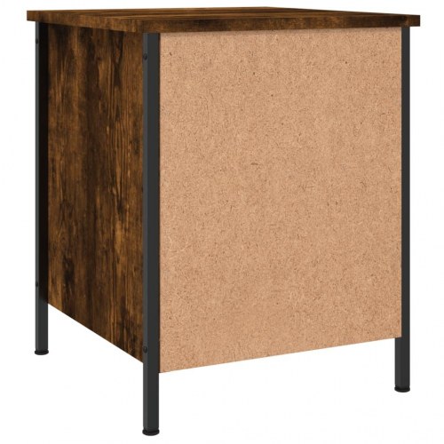 Sengeborde 2 stk. i konstrueret træ - 40×42×50 cm, røget egetræ