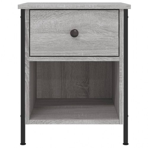 Sengeborde 2 stk. - 40×42×50 cm i grå sonoma-eg, konstrueret træ