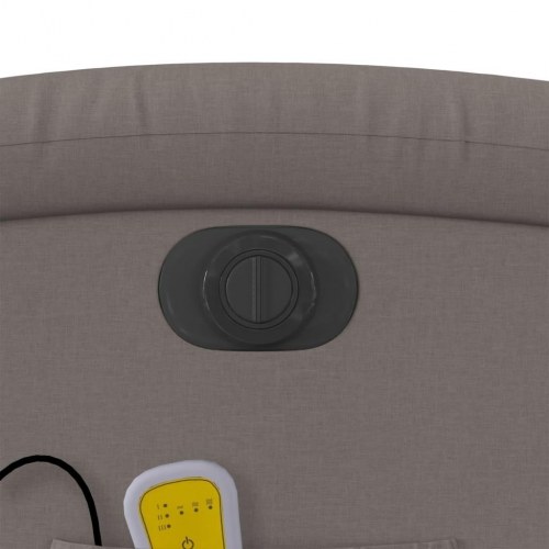 Eldrevet massagestol i stof - gråbrun, 6-punkts vibration og elektrisk lænefunktion