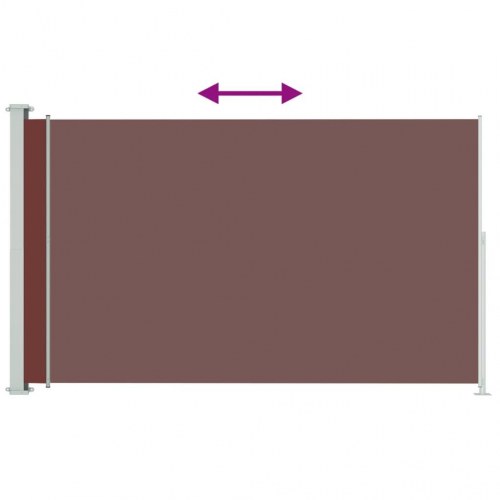 Sammenrullelig sidemarkise til terrasse 180 × 300 cm - brun