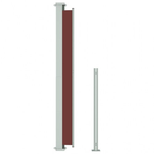 Sammenrullelig sidemarkise til terrasse 180 × 300 cm - brun