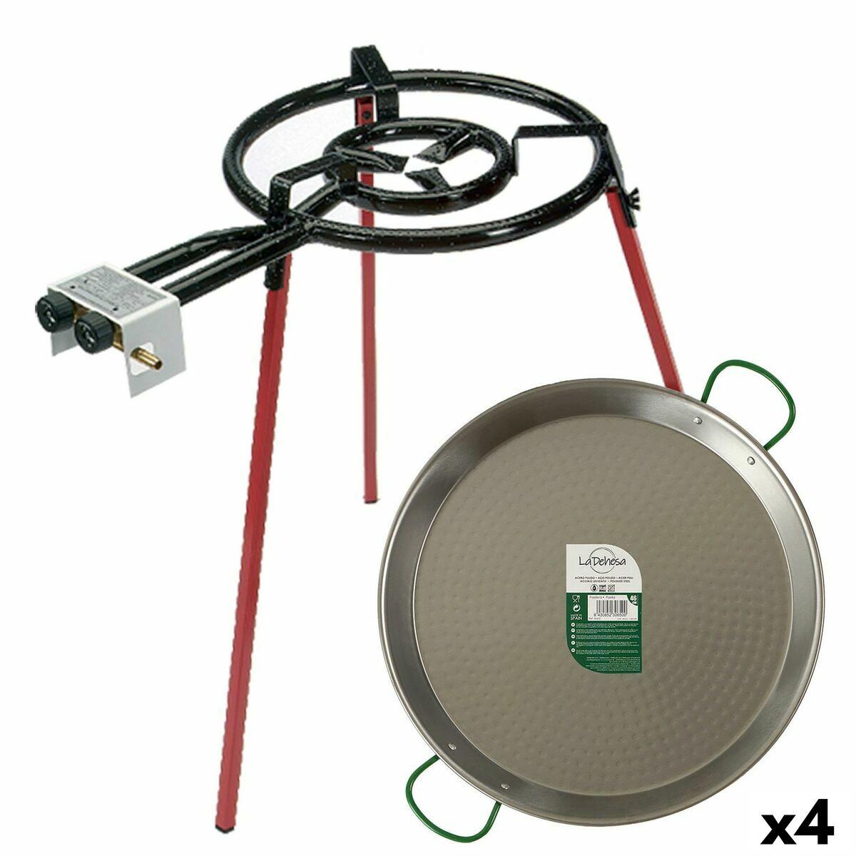 Paellapande til Gas Ø 46 cm Sæt Metal (4 enheder)