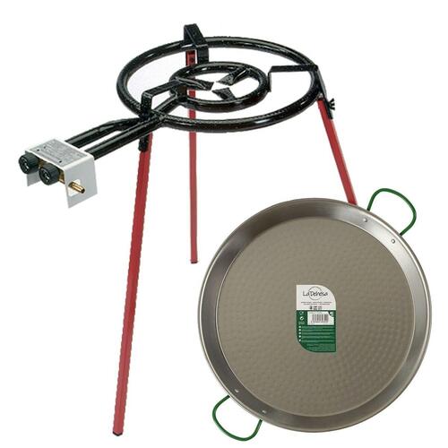Paellapande til Gas Ø 46 cm Sæt Metal (4 enheder)