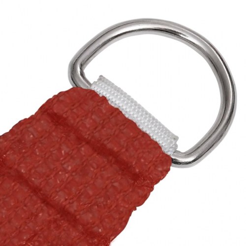 Solsejl 160 g/m² 4,5x4,5x4,5 m HDPE rød