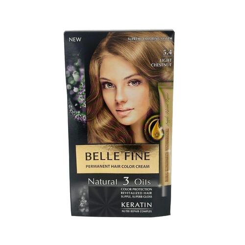 Permanent Farve Belle´Fine Nº 5.4 Klar Kastanje (30 ml)