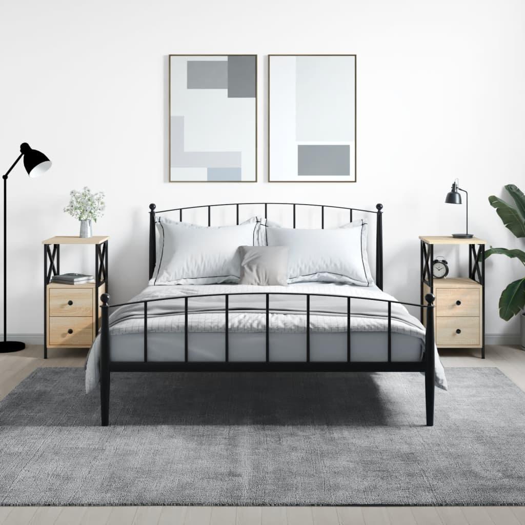 Sengeborde 2 stk. 34x35,5x70 cm konstrueret træ sonoma-eg