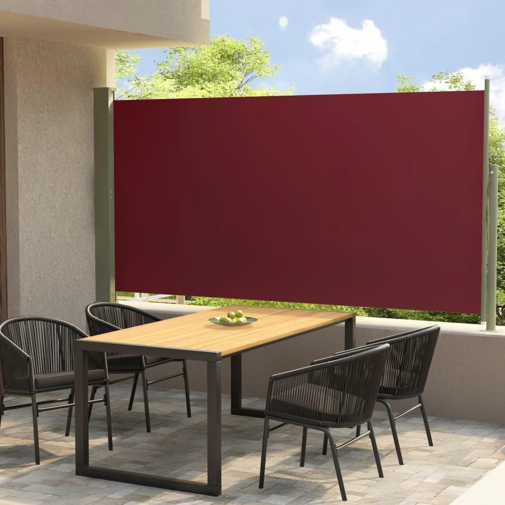 Sammenrullelig sidemarkise til terrassen 160 x 300 cm rød