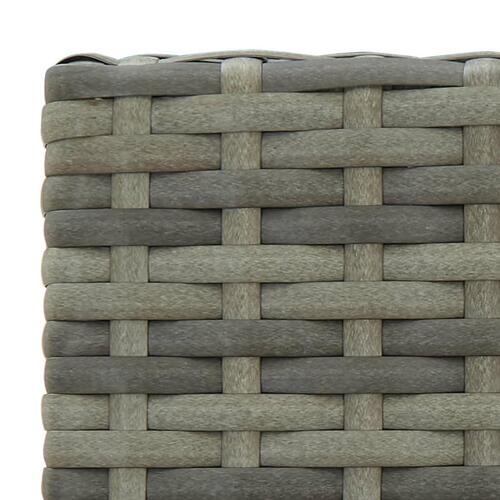 Barstole 2 stk. polyrattan grå