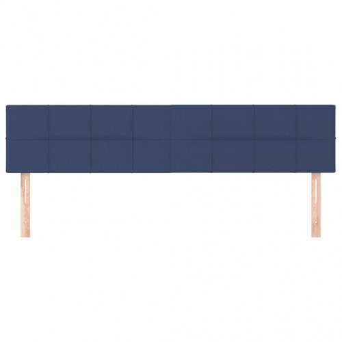 Sengegavl i stof 160 x 5 x 78/88 cm - blå