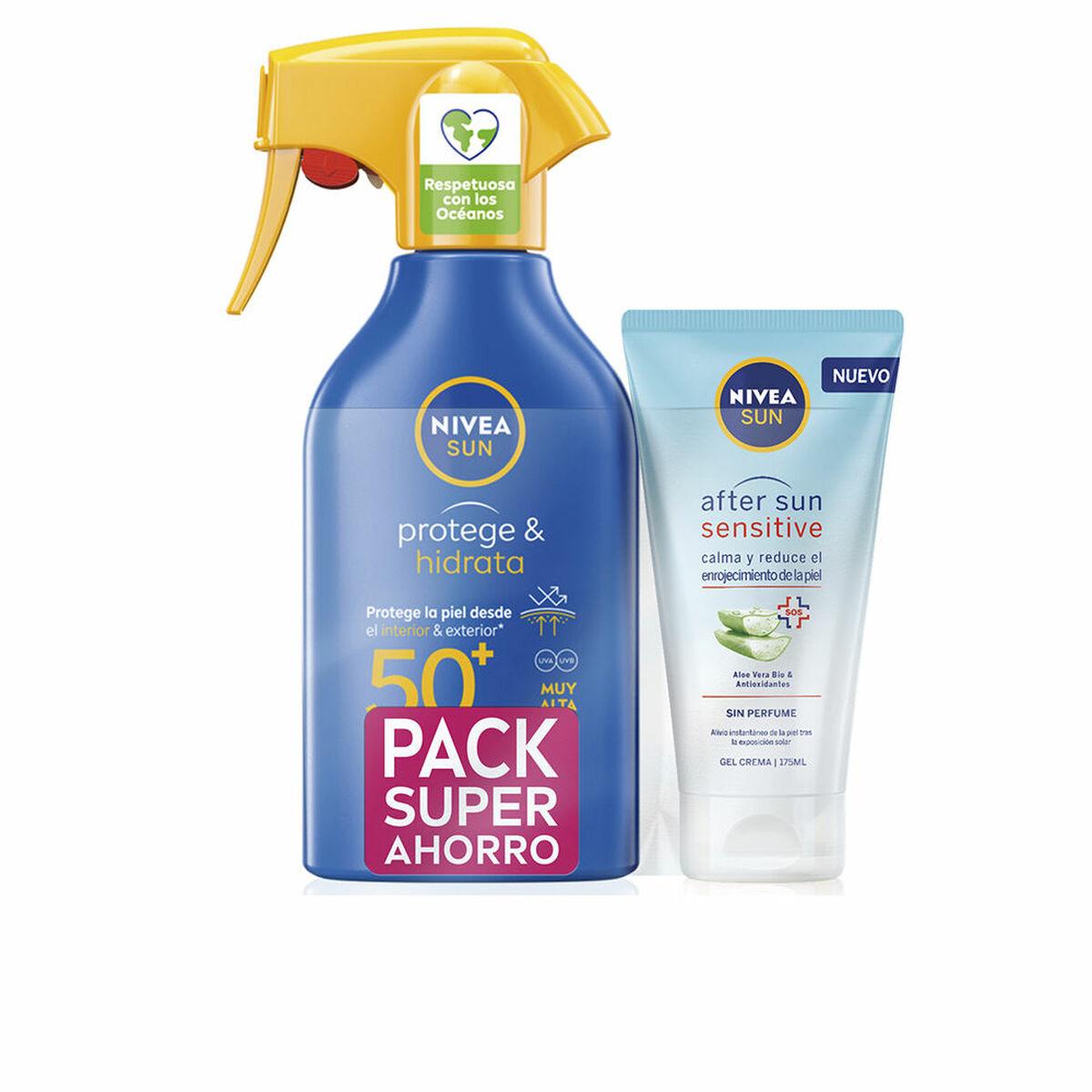 Nivea Solbeskyttelsessæt Spf 50 2 Dele Spray + After Sun